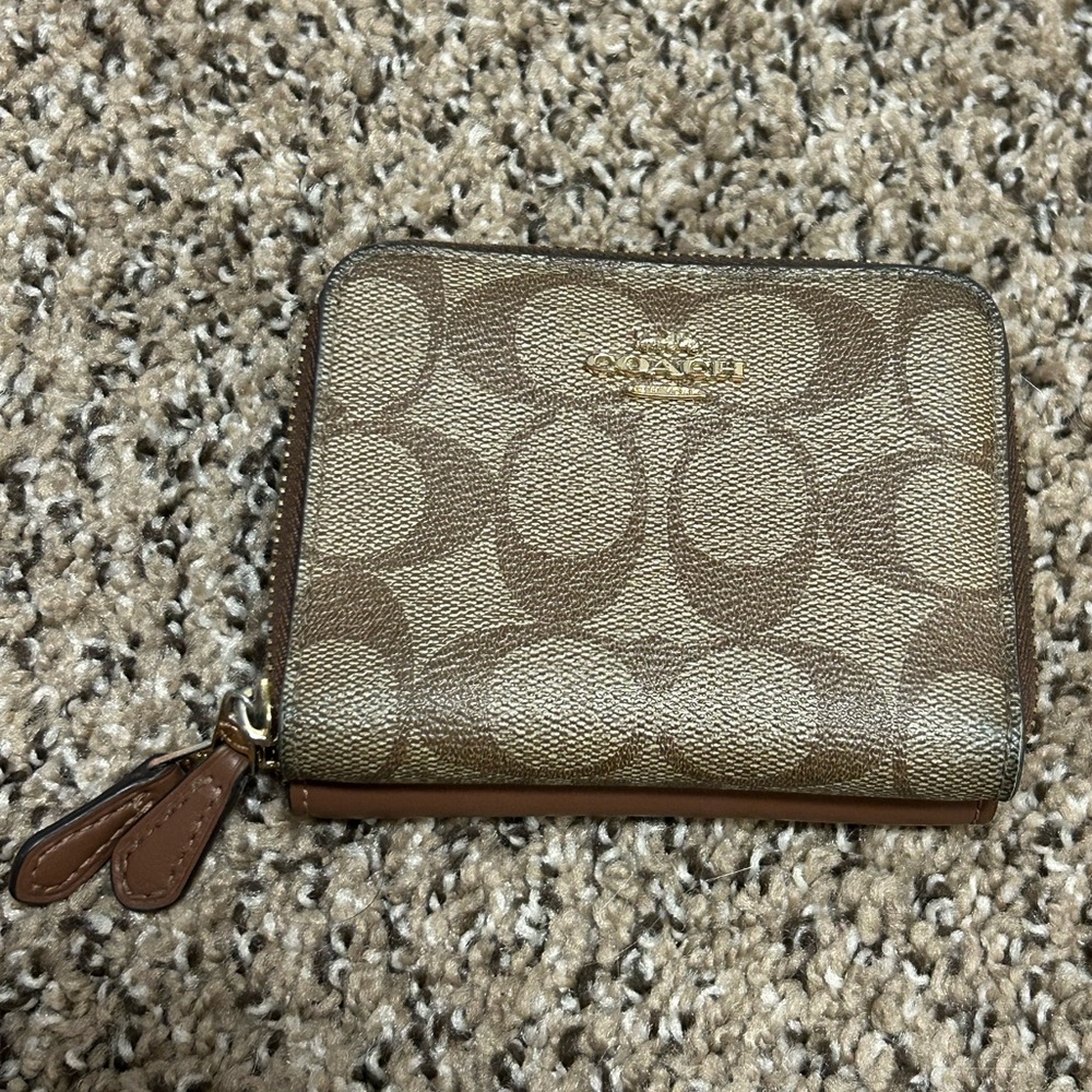 Coach double zip wallet